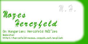 mozes herczfeld business card